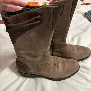 Merrell Vera Mid Barnwood Brown Leather Zip Boots Women’s 8